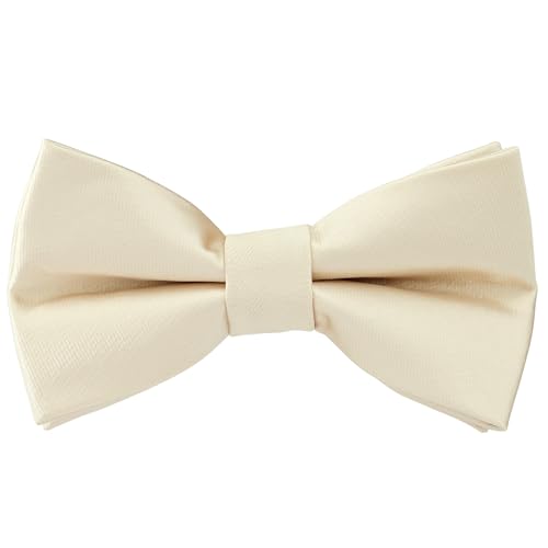 Image of Pre-Tied Adjustable Solid Tuxedo Bow Tie for Boys and Men