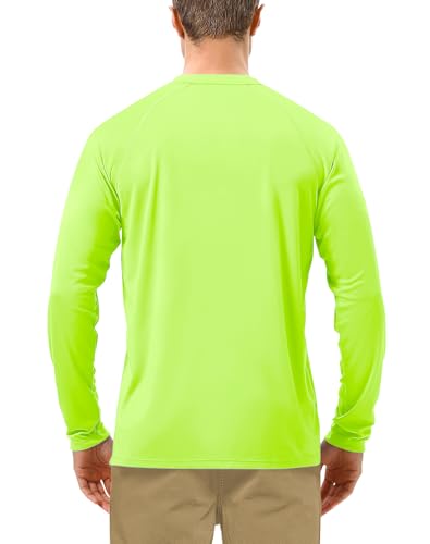Image of Roadbox Mens UPF 50+ UV Sun Protection Shirts Outdoor Long Sleeve SPF Rash Guard for Fishing Hiking Swimming Running