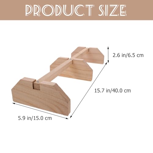 Image of SUPVOX Wooden Chicken Perch for Coop Natural Smooth Roosting Bar Hen Standing Perch 15.74X5.90X2.55In Suitable for Large Birds and Hens