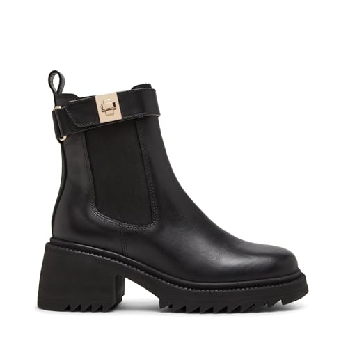 Bottines Gates Steve Madden en cuir noir idéales pour le bureau
