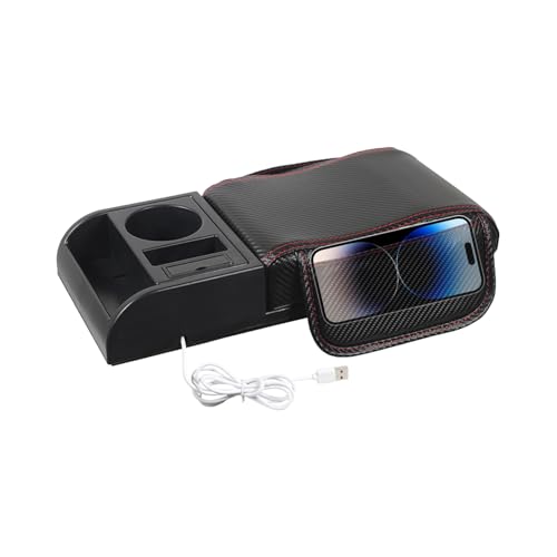 Kixolazr Funda Para Reposabrazos De Coche,Soporte Central Automotriz de Cuero con Portavasos | Base Acolchada Reposabrazos, Accesorio Interior Automóvil Para Camioneta Sedán RV