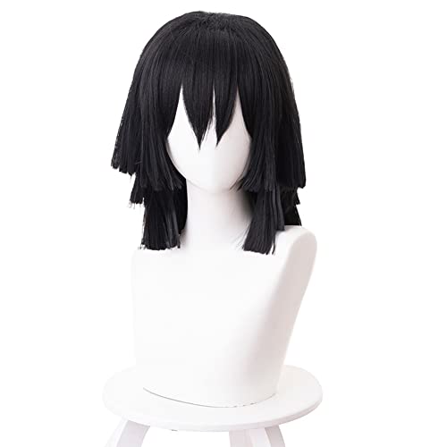 OSIAS Iguro Obanai Cosplay Wig for Man and Boys, Small