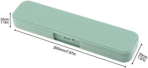 OriGlam 1pcs 20cm / 7.8inch Portable Flatware Box Travel Tableware Storage Case, Travel Utensils Cutlery Case, Fork Spoon Chopsticks Utensils for Camping (Green)
