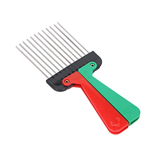 Afro Pick Comb Metal Peine Peinar Pelo Rizado 6.8 in miniatura 1