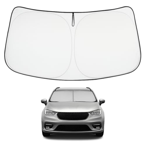 Proadsy 2026 Upgrade Windshield Sun Shade Custom Fit Chrysler Pacifica 2017-2025 2026 4-Layer...