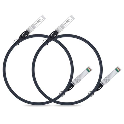 Image of ipolex 10G SFP+ Twinax Cable, Direct Attach Copper(DAC) Passive Cable, 2m (6.56ft), for Cisco SFP-H10GB-CU2M, Meraki, Ubiquiti, Mikrotik, Intel, Fortinet, Netgear, D-Link, Supermicro, TP-Link, 2 Pack