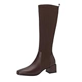 ロングブーツ 大きいサイズ 23.5cm ロング ブーツ レディース 歩きやすい 幅広 甲高 履き口 ふくらはぎ ゆったり ジョッキーブーツ ハイヒール 5.5センチ 疲れにくい 長靴 太ヒール 秋冬 靴 黒 美脚 ベルト付き ダークブラウン エンジニアブーツ 仕事用 VRGT