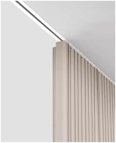 Ultra-Thin 12ft Ceiling Mount Curtain Track Set - Recessed Room Divider Rail, Cuttable Metal Sliding System for Curtains, Ideal for Home & Office Décor