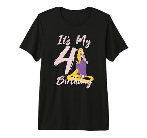 T-shirt Raiponce Disney 4 ans vêtement anniversaire premium fille