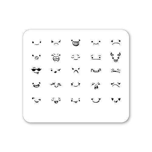 Winstonia Nail Art Stamping Image Plate Decor Cute Emoji Face (Winsto-Moji I)