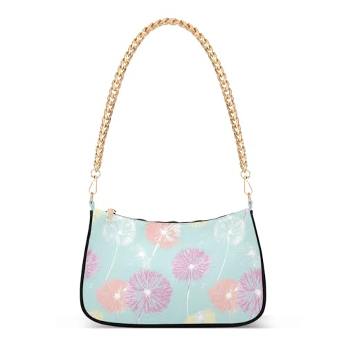 aidingzhi Dandelion - Bolso cruzado de cuero con cadena colorida y moderna para mujer, bolsos para madres, Diente de león colorido