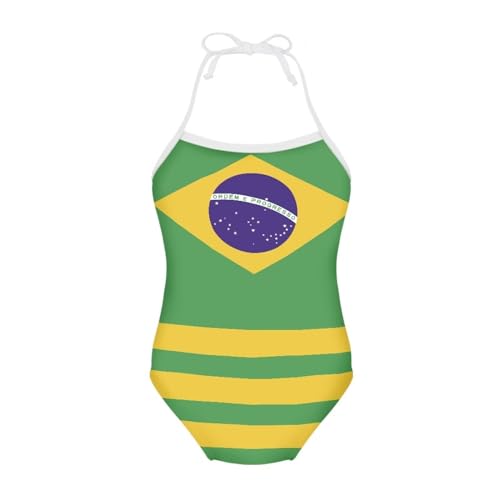 Image of Girls One Piece Swimsuit Beach Bathing Suit Toddler Floral Halter Straps Swimwear for 1-10 Years