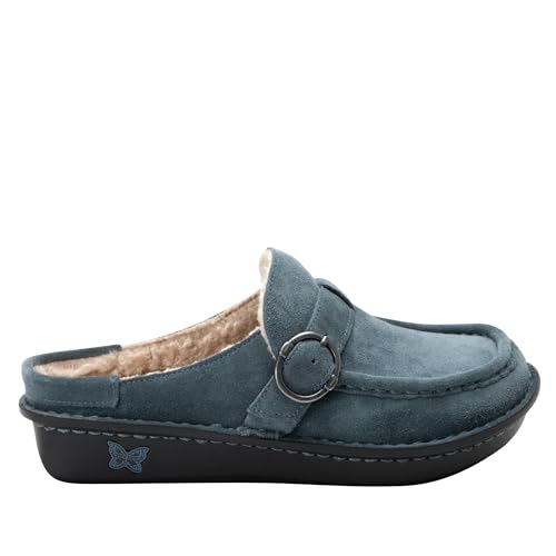 Image of Alegria Women's Brigid Leather Moc Toe Open Back Clog with Heel Cup | Casual Shoes