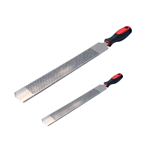 HIPEIINK 18 Inch Hoof Rasp & 14 Inch Farrier Rasp File with Rubber Handle 2 Pack Rasp File 18 and 14 Inch Strong Carbon Steel Farrier File Tool Suitable for Horse/Goat/Cow/Donkey/Animal Hooves