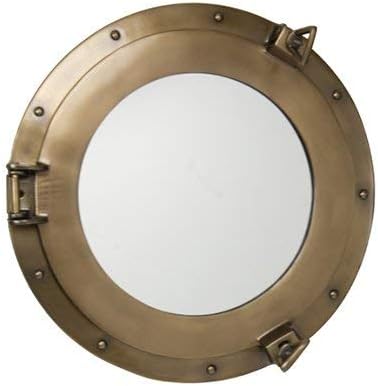 Nagina International Moby Dick - Espejo de buey de aluminio bronce - 17