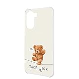 Libero 5G IV 用 A302ZT 用 リベロ5gフォーのカバー ハードケース 綱渡りベア テディの挑戦 スリル バランス ホワイト ケータイ スマホケース h210581