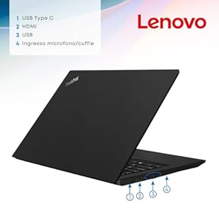 Lenovo ThinkPad - Pc Portatile Intel i5-8365u 4 Core 1.6Ghz - Ram 8Gb SSD 256Gb - Display 14.1" FHD - Win 11 Notebook Pronto all'uso con Libre Office (Ricondizionato)