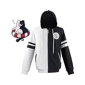 Monokuma Cosplay Anime Kostuum Hoodie Jas Rits Unisex Uniform