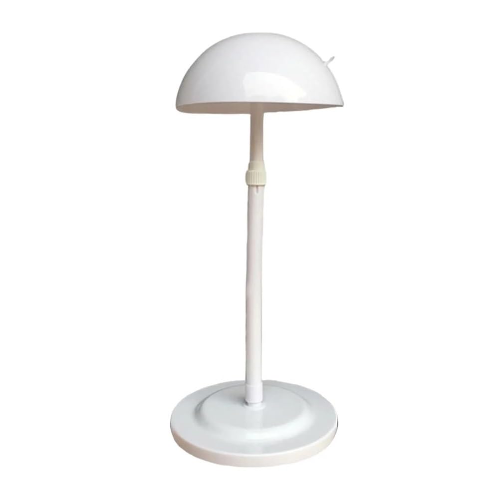 Wig Stand Perückenständer, 2 Stück, weißer, höhenverstellbarer Perückenkopfständer aus Kunststoff, tragbar, for das Styling und Trocknen mehrerer Perücken und Hüte Wig Display Holder