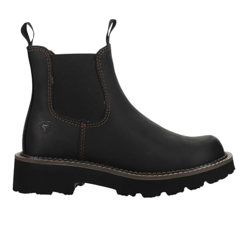 Image of ARIAT Womens Fatbaby Twin Gore Round Toe Pull On Chelsea Casual Boots Ankle Low Heel 1-2 inch - Black - Size 6 W