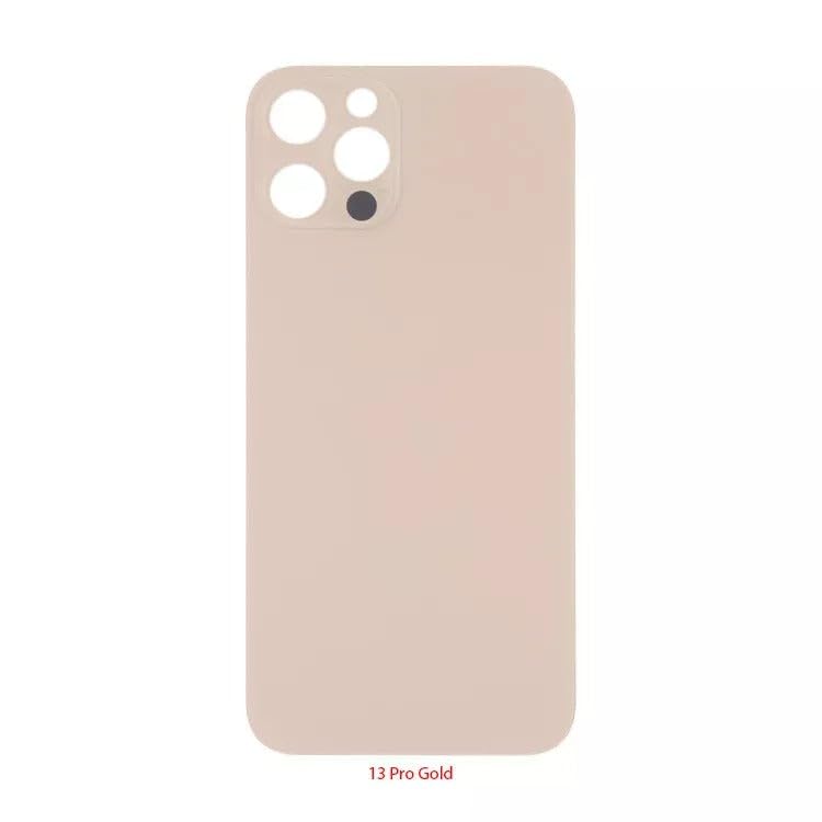 Face arrière iPhone 13 Pro or pièce de rechange boîtier verre plain