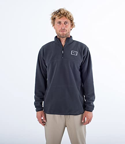 Hurley Table Windchill+ 1/4 Zip Sweatshirt, Gris (DK Stone Grey), L Homme