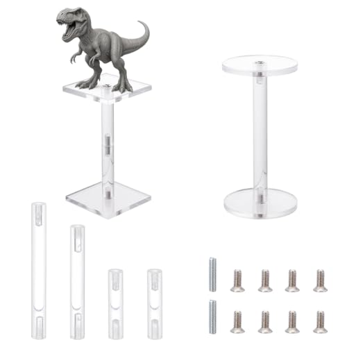 Informazioni sulle dimensioni: riceverete un supporto per modello di volo in 2 pezzi, le colonne sono disponibili in 2 misure, ca. 4,95 x 4,95 x 8,4 cm, 4,95 x 4,95 x 10,4 cm e sono adatte per diverse altezze di gioco