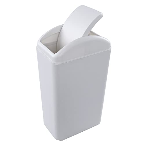 Petite poubelle 14L couvercle bascule gris cuisine bureau