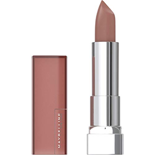 Maybelline Color Sensational Lipstick, Lip Makeup, Matte Finish, Hydrating Lipstick, Nude, Pink, Red, Plum Lip Color, Gone Griege, 0.15 oz; (Packaging May Vary)