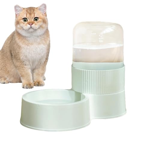 自動猫フィーダー 大容量 取り外し可能 滑り止めパッド付き PP+PET製 白/灰/緑/黄 30x17x24cm ペット用食事ボウル 洗えるデザイン 犬猫兼用 (自動ローマの列ペット水フィーダー(白))