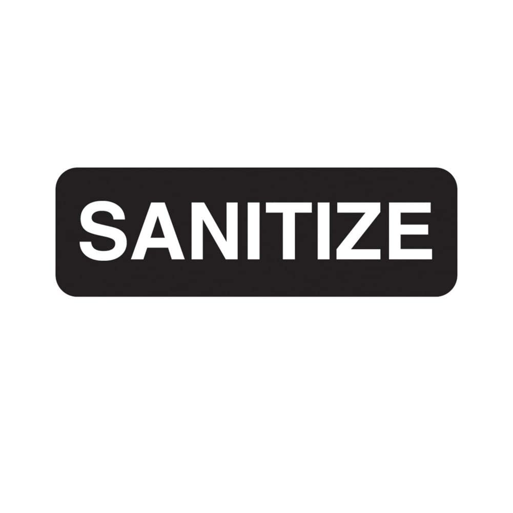 Traex Black 3 x 9" SANITIZE Sign with White Letters by Vollrath – 3x9 inches, Model 4519
