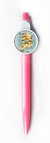 DIYthinker Popular landmarks in South Korea Rollerball Tip Blue Retractable Pen Write Stationery image 2