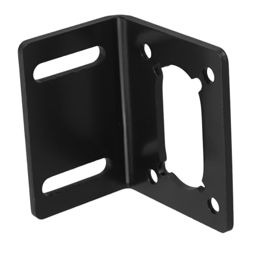 Unomor Motor Mounting Bracket Gear Motor Holder Motor L-Shape Holder Motor Rack Motor Mounting Stand Motor Bracket Base Motor Mount Holders Motor Mount Bracket Holder Black Steel