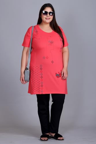 Image of In Love Women's Plus Size Printed Cotton Night Suit Set Short Sleeve | Cotton fabric - soft night suit set for sleepwear and home comfort