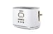 Produktbild Muse Edelstahl-Toaster im weißen Retro Design, analoge Anzeige, beleuchtete Tasten, 6 Bräunungsstufen, 4 Scheiben, MS-131 W, Vintage Look, mit Krümelschublade