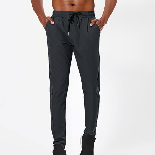 Mens Spring Summer Sweatpants Casual Running Athletic Workout Pants with Pockets Trendy Elastic Waist Drawstring Pants2