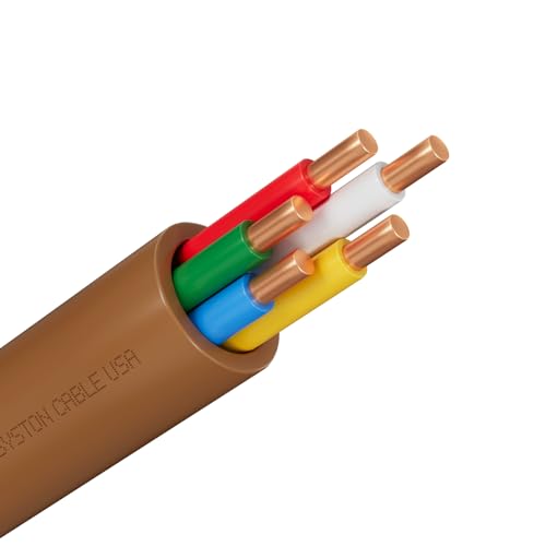 Syston 18/5 Thermostat Doorbell HVAC Heating Control Cable Wire 100% Solid Copper Conductors CL3R/FT4/CMR Riser-Rated UL/ETL Listed UV Resistant RoHS for Indoor/Outdoor Low Voltage Applications Use