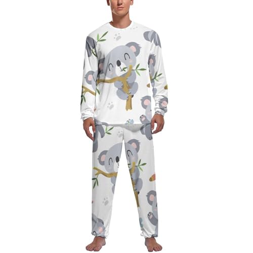 Pyjama homme haut et bas de pyjama manche longue aux finitions soignées