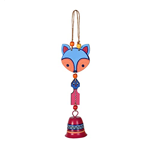 Image of Aakriti Art Creations Foxy Skye Wind Chime Multicolor | Handmade Modern Art Wooden & Metal Wind Chime | Decorative Wind Chimes for Balcony, Garden, Living Room & Gifting