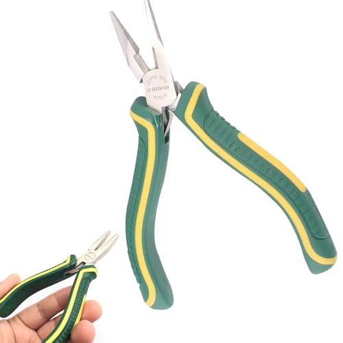 PAVIKE ラジオペンチ 平ヤットコ 多機能ペンチ 小型 軽量 女性サイズ 使いやすい 電工ペンチ 精密作業 ミニラジオペンチ 家庭修理 DIY手芸用品 初心者向け(125mm)