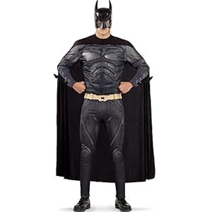 Funidelia | Disfraz de Batman para hombre ▶ Caballero Oscuro, Superhéroes, DC Comics, Hombre Murciélago – Disfraz para adultos y divertidos accesorios para Fiestas, Carnaval y Halloween – Negro