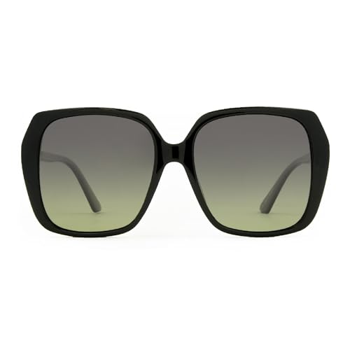 Image of CARVE Ebony Sunglasses - Retro Oversized Bold Square Frame - 100% UV Protection with Style