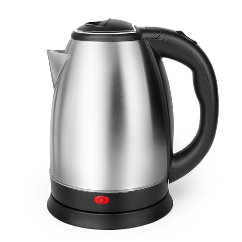 Tetera eléctrica de acero inoxidable 1.8L negra miniatura 1