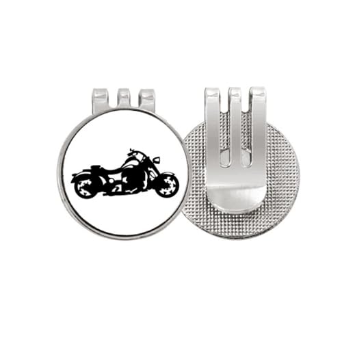 Marqueur de balle de golf moto en émail noir avec son clip magnétique de casquette