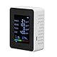 Zerodis MonitorAir Quality DetectorTemperature and CO2 Meter Air Quality Monitor Temperature PM2.5 TVOC HCHO Detector USB Charging Multifunctional 6 in 1 CO2 Detector (Weiss)