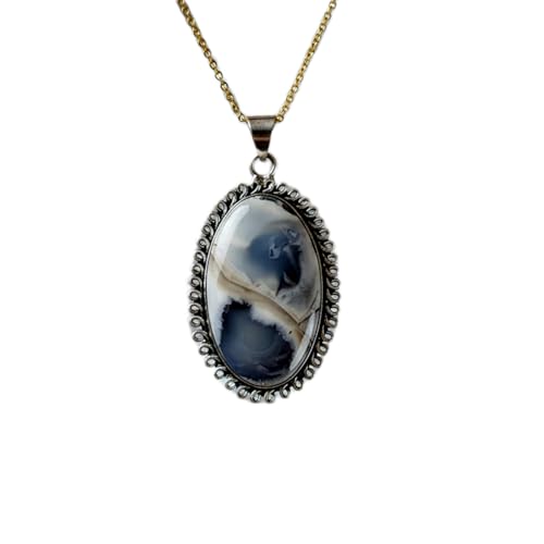 Collier Sodalite naturelle fait main en argent, un porte-bonheur spirituel
