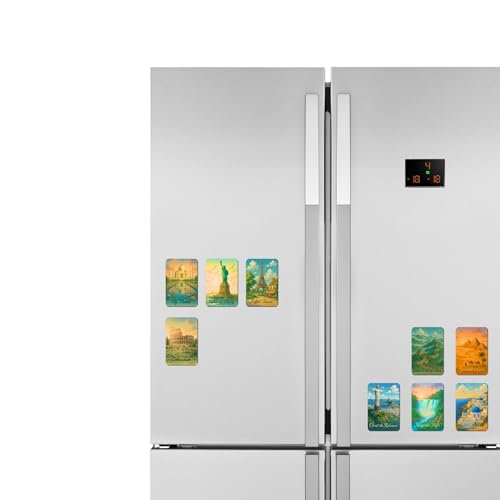 Image of Dia&Tia-Premium Fridge Magnets-Made in India for Office, Kitchen, refrigirators, Magnetic Boards-Motivational Quotes, Culture, Gamers, Cute Cartoons (Travel Checklist - International)
