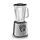 Krups KB403D Perfectmix + Hochleistungsstandmixer, 1.200W, 28.000 UpM, 2L Glasbehälter, 3 voreingestellte Programme, Powelix- Technologie, Edelstahl/Dunkelgrau