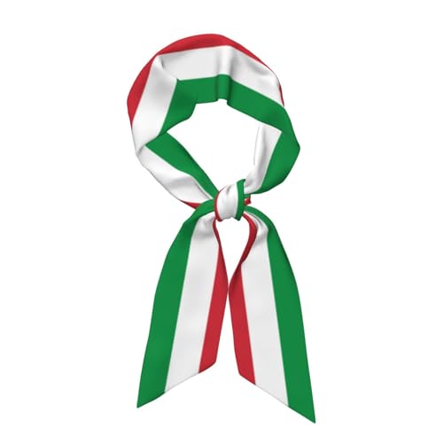 Italy Flag Head Scarf Women'S Fashion Neck Satin Scarfs Lightweight Scarves For Bag Hair Gift Silky Long Thin Headscarf