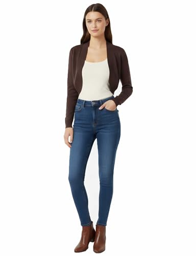 Image of Allsense Women's 3 /4 Sleeve Bolero Shrug for Dresses | Open Front Cropped Cardigan, Lightweight Knit Dress Cover Up